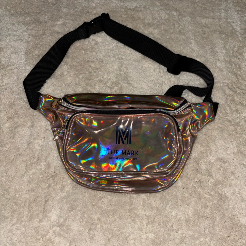 Holographic Waist Bag - Iridescent Pink Gold Silver- Fanny pack/ cross body bag